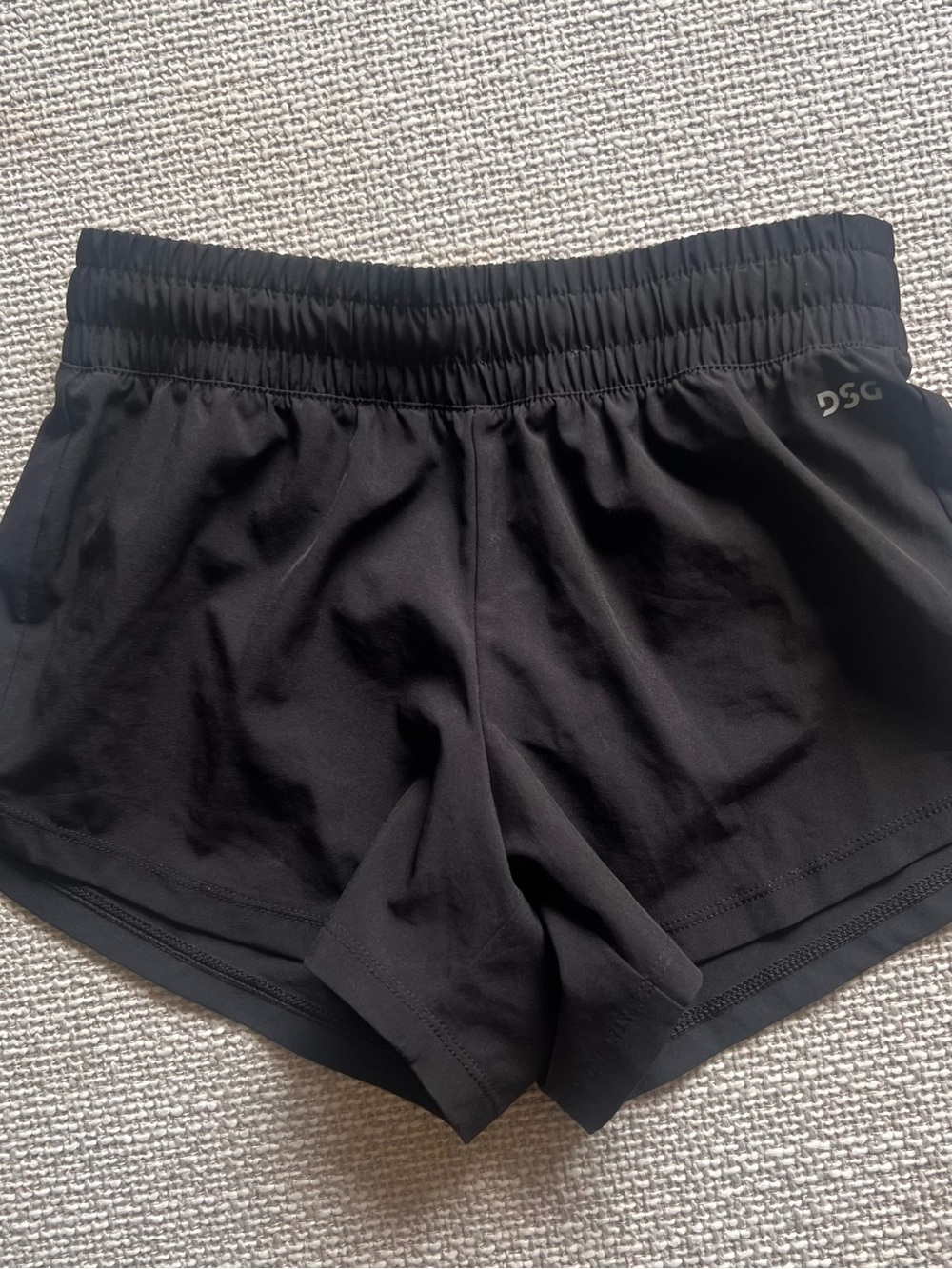 DSG Black Girls Small (age 8-9) Athletic Running Shorts